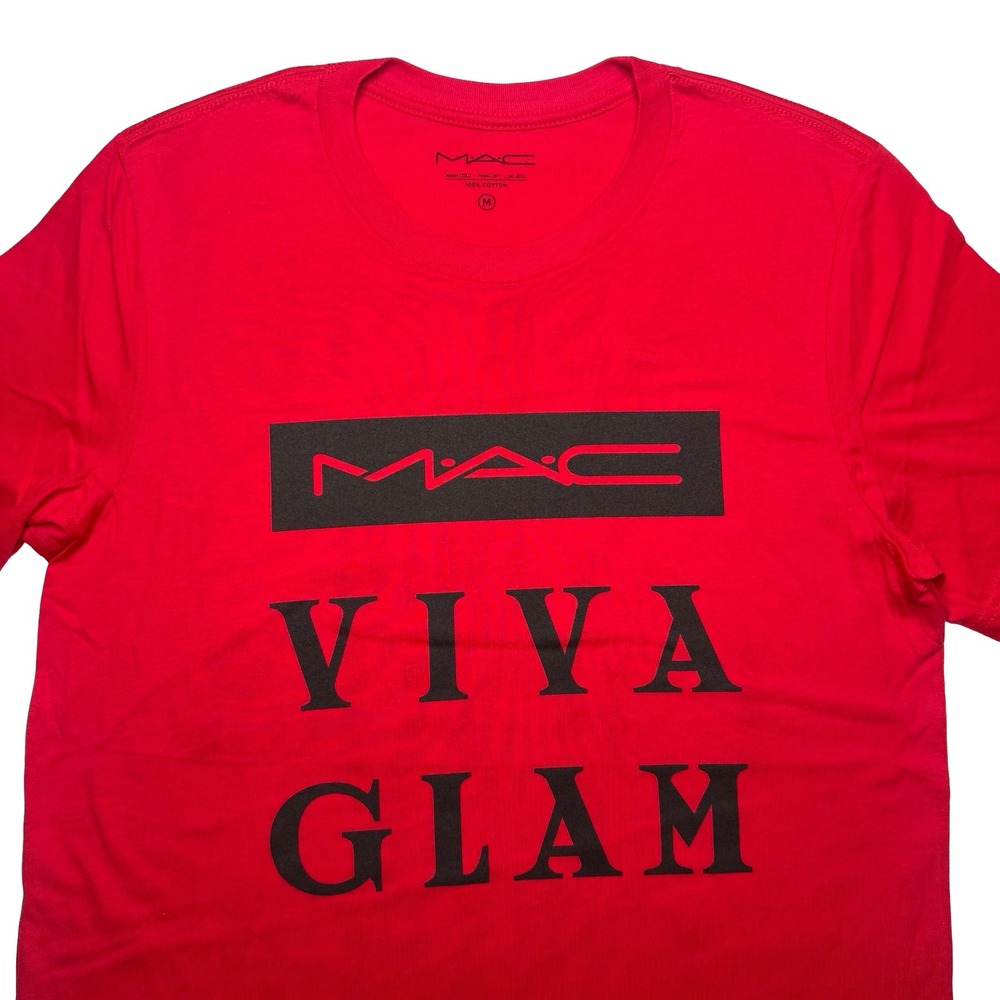 MAC Viva La Glam makeup cosmetics promo red shirt
